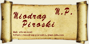 Miodrag Piroški vizit kartica
